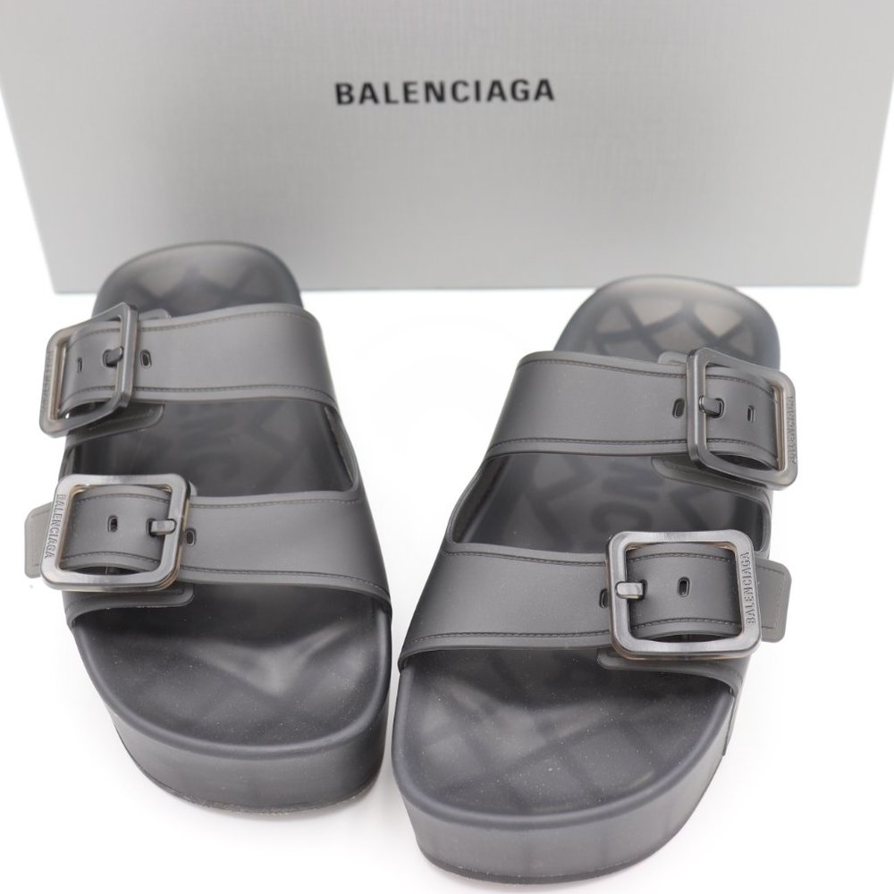 NIB Balenciaga Mallorca Platform Buckle Platform Sandals - Picture 10 of 16